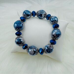 Large Statement Glass Beaded Bracelets Style A